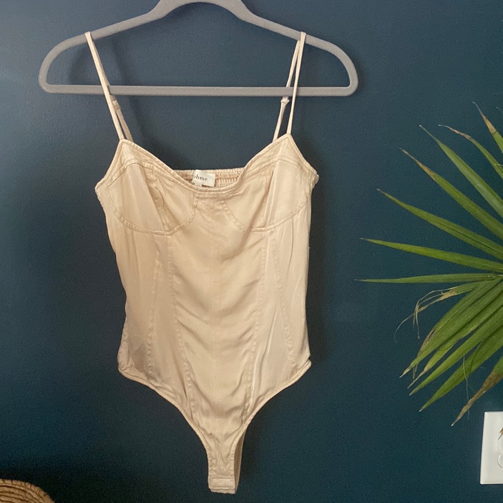 Bohme Champagne Body Suit, Size XS